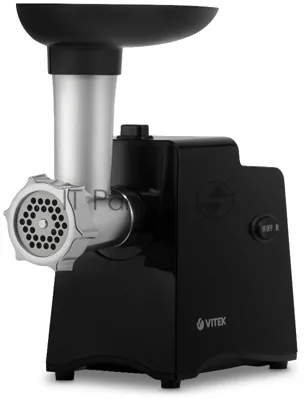 Мясорубка электрическая Metropolis Vitek VT-3644 черный, 2000 Вт, 1.8 кг/мин, реверс, насадки - 1