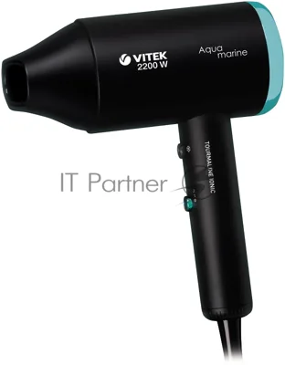 Фен VITEK VT-1324 черный/разноцветный, 2200 Вт, ионизация