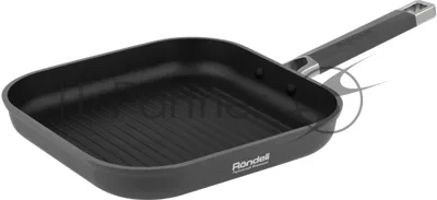 Сковорода-гриль Rondell Stolz RDA-1769, 26 см, без крышки, серый