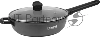 Сотейник Rondell Zorro RDA-1453, 28 см, с крышкой, графитовый