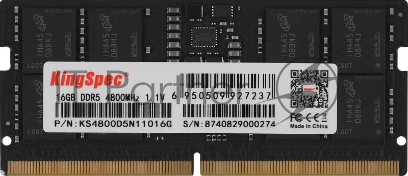 Оперативная память KingSpec DDR5, 16Gb (1x16GB), 4800MHz, CL40 SO-DIMM