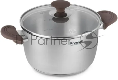 Кастрюля Rondell Coffee Bean RDS-1645, 5.7 л, 24 см, без крышки, стальной