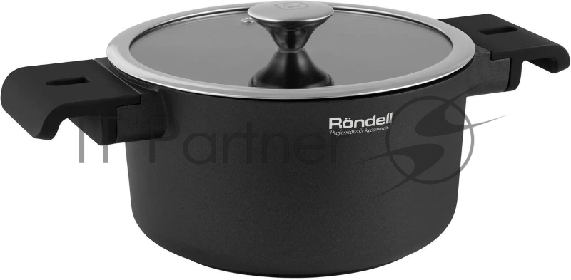 Кастрюля Rondell Modern RDA-1726, 2.6л, 20см, с крышкой, черный