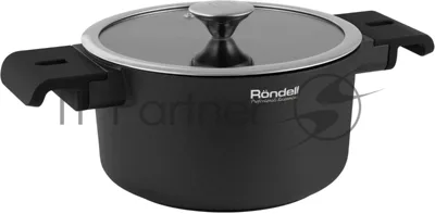 Кастрюля Rondell Modern RDA-1726, 2.6л, 20см, с крышкой, черный
