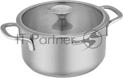 Кастрюля Rondell Modern RDS-1748, 4.8л, 24см, с крышкой, стальной