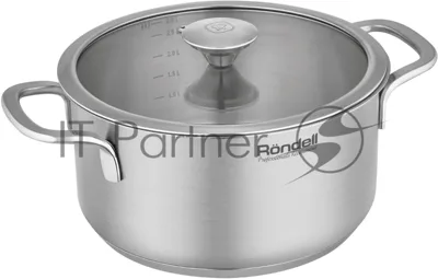 Кастрюля Rondell Modern RDS-1747, 2.8л, 20см, с крышкой, стальной