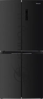 Холодильник Hotpoint HFL4 522I XBR черный трехкамерный 266/160 л морозилка снизу, No Frost, Side by Side