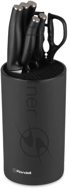 Набор кухонных ножей Rondell Florett RD-1582, черный
