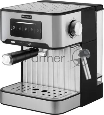 Кофеварка рожковая Rondell RDE-1106 серебристый, исп. кофе - молотый, 1.6 л, 850 Вт, 20 бар