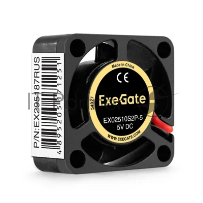 Вентилятор для корпуса ExeGate EX02510S2P-5 черный, 25 мм, 10000 об/мин, 22 дБ, 2 pin