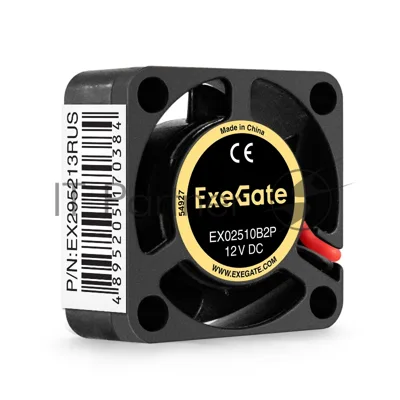 Вентилятор для корпуса ExeGate EX02510B2P черный, 25 мм, 10500 об/мин, 23.2 дБ, 2 pin