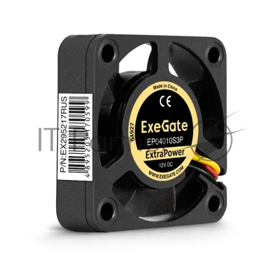 Вентилятор для корпуса ExeGate EP04010S3P черный, 40 мм, 7500 об/мин, 36 дБ, 3 pin