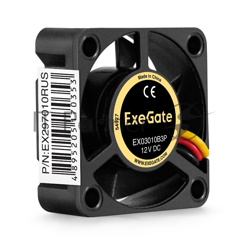Вентилятор для корпуса ExeGate EX03010B3P черный, 30 мм, 10500 об/мин, 29 дБ, 3 pin
