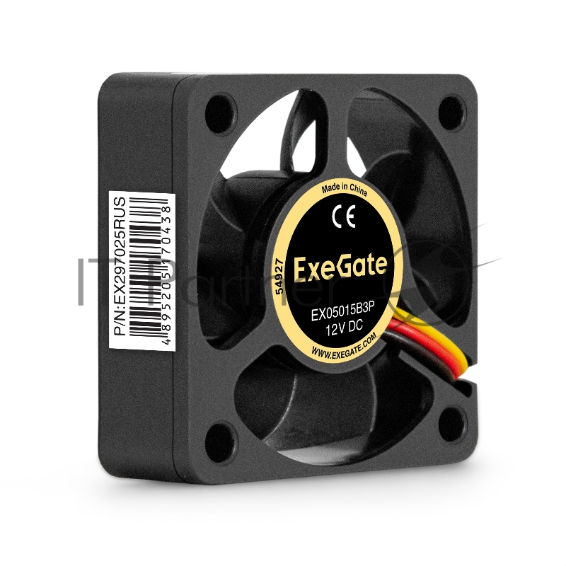 Вентилятор для корпуса ExeGate EX05015B3P черный, 50 мм, 6000 об/мин, 33 дБ, 3 pin