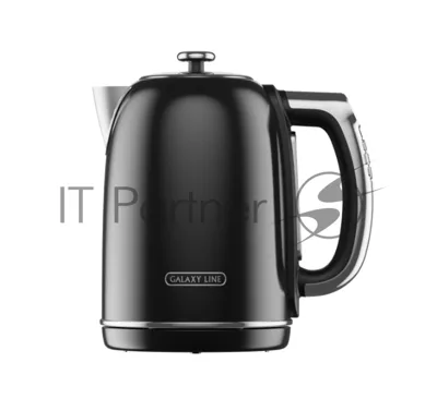 Чайник электрический Galaxy Line GL 0360 1.7 л, 2200 Вт, черный корпус: нерж.сталь/пластик