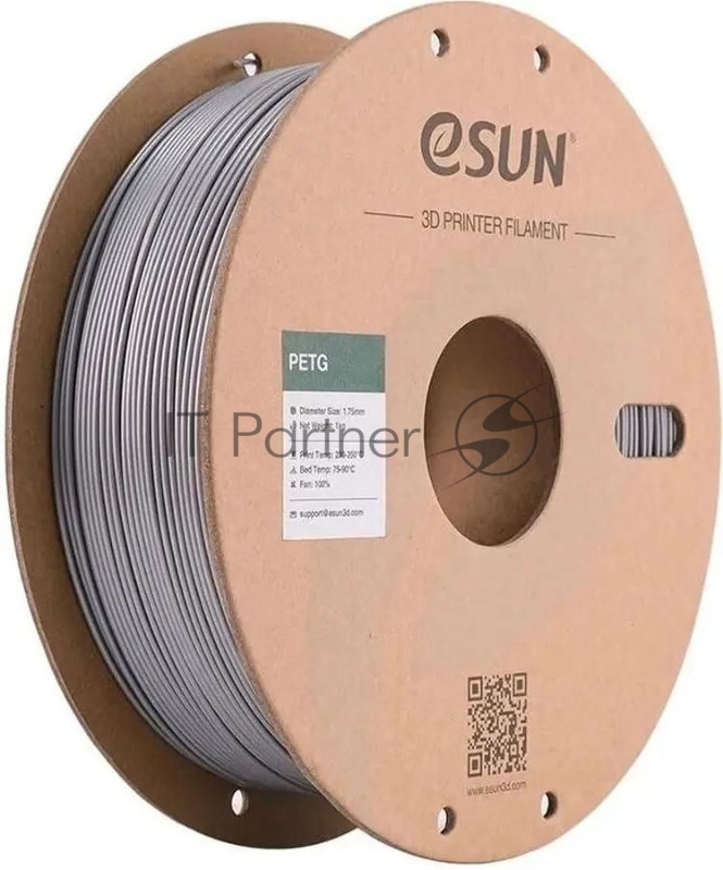 Пластик для принтера 3D Esun PETG175SS1 PETG d1.75мм 1кг 1цв. серебристый