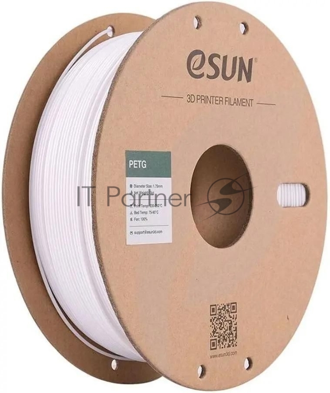 Пластик для принтера 3D Esun PETG175SW1 PETG d1.75мм 1кг 1цв. белый