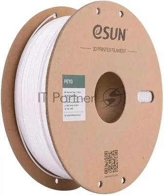 Пластик для принтера 3D Esun PETG175SW1 PETG d1.75мм 1кг 1цв. белый