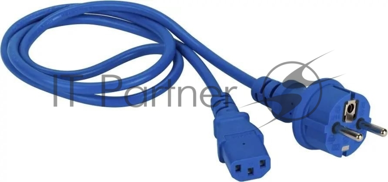 Шнур питания Lanmaster LAN-PP13/SH-10-BL C13-Schuko проводник.:3x0.75мм2 10м 220В 10А синий