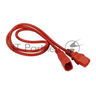 Шнур питания Lanmaster LAN-PP13/14-1.5-RD C13-С14 проводник.:3x0.75мм2 1.5м 220В 10А красный