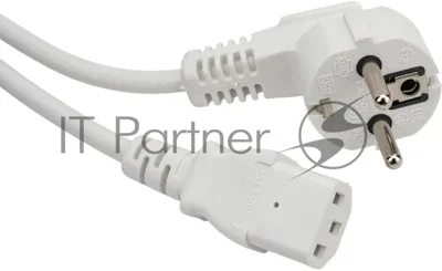 Шнур питания Lanmaster LAN-PP13/SHA-1.0-WH C13-Schuko проводник.:3x0.75мм2 1м 220В 10А белый
