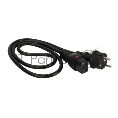 Шнур питания Lanmaster LAN-PP19L/SH-1.0-BK C19-Schuko проводник.:3x1.5мм2 1м 220В 16А черный