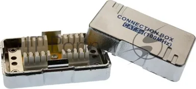 Адаптер Suprlan 10-0314-1, проходн.RJ45 кат.5E UTP, стальной