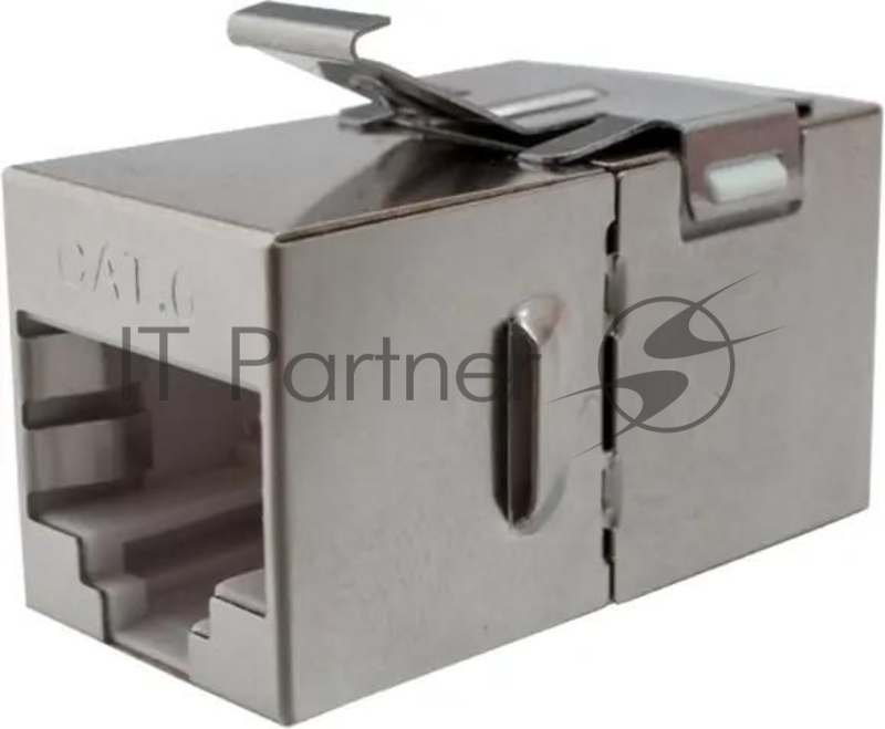 Адаптер Suprlan 10-0316-1, проходн. Keystone RJ45 кат.5E FTP, стальной