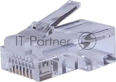 Коннектор Suprlan 10-0209-1, UTP cat.5e RJ45, прозрачный, 10шт