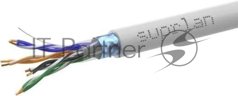 Кабель информационный Suprlan Median 01-1033-1, cat.5e FTP 4X2X24AWG PVC внутренний 305м, серый