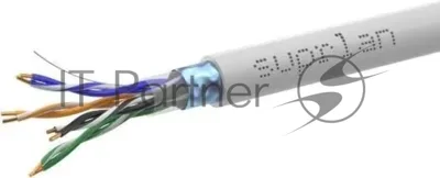 Кабель информационный Suprlan Median 01-1033-1, cat.5e FTP 4X2X24AWG PVC внутренний 305м, серый