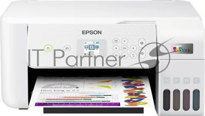 МФУ струйный Epson EcoTank L3266 (C11CJ66416) белый, A4, ч/б печ. 10 стр/мин., цв. печ. 5 стр/мин., 5760x1440 DPI, USB, Wi-Fi
