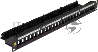 Патч-панель наборная Lanmaster LAN-PPN24OK-UTP 19" 1U 24xRJ45 UTP