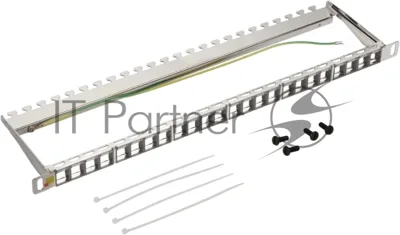 Патч-панель наборная Lanmaster LAN-PPC24OK-STP 19" 0,5U 24xRJ45 STP