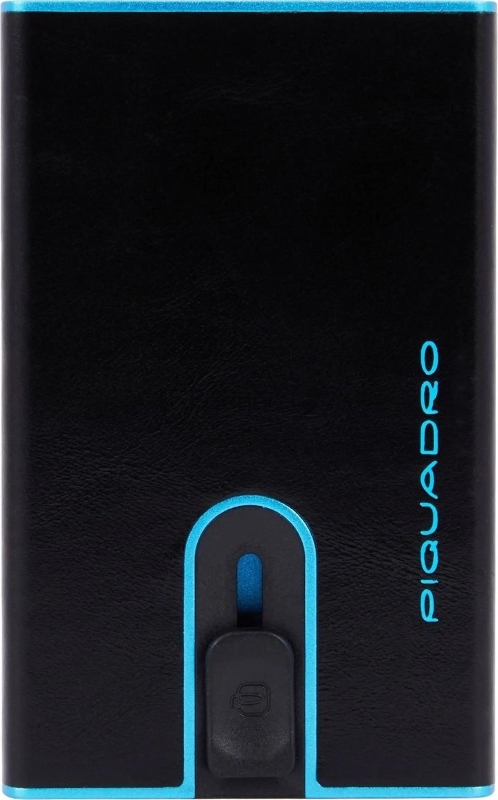 Чехол для кредитных карт Piquadro Blue Square PP4825B2BLR/N, натур.кожа, черный
