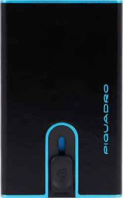 Чехол для кредитных карт Piquadro Blue Square PP4825B2BLR/N, натур.кожа, черный
