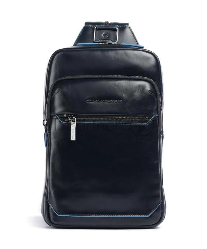 Рюкзак слинг мужской Piquadro Blue Square CA6589B2/BLU2, кожа, темно-синий