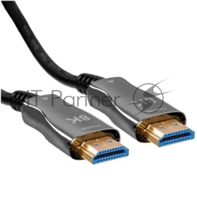 Кабель HDMI Wize AOC-8K-HM-HM-80M оптический, 80 м, 8K/60HZ, 4:4:4, v.2.1, ARC, 19M/19M, черный, коробка