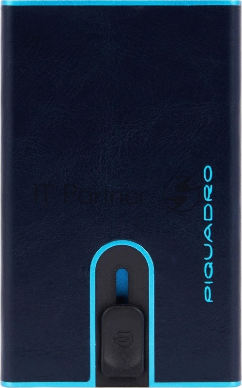 Чехол для кредитных карт Piquadro Blue Square PP4825B2BLR/BLU2, натур.кожа, темно-синий