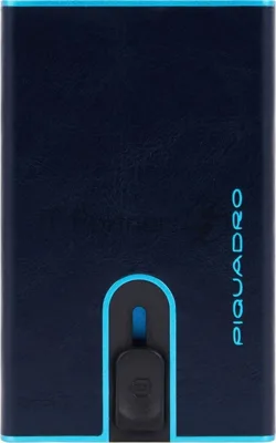 Чехол для кредитных карт Piquadro Blue Square PP4825B2BLR/BLU2, натур.кожа, темно-синий