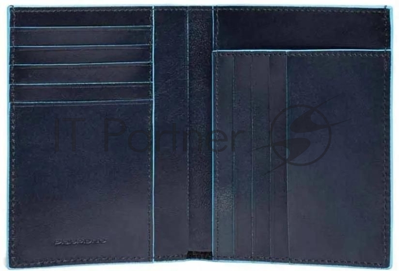 Кошелек мужской Piquadro Blue Square PU1393B2/BLU2, натур.кожа, темно-синий