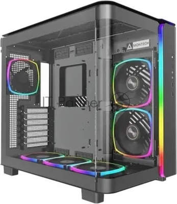 Компьютерный корпус Montech King 95 PRO черный без БП ATX 4x120мм 2x140мм 2xUSB3.0 1xUSB3.1 audio bott PSU