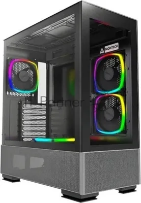 Компьютерный корпус Montech SKY TWO черный без БП ATX 3x140мм 2xUSB3.0 1xUSB3.1 audio bott PSU
