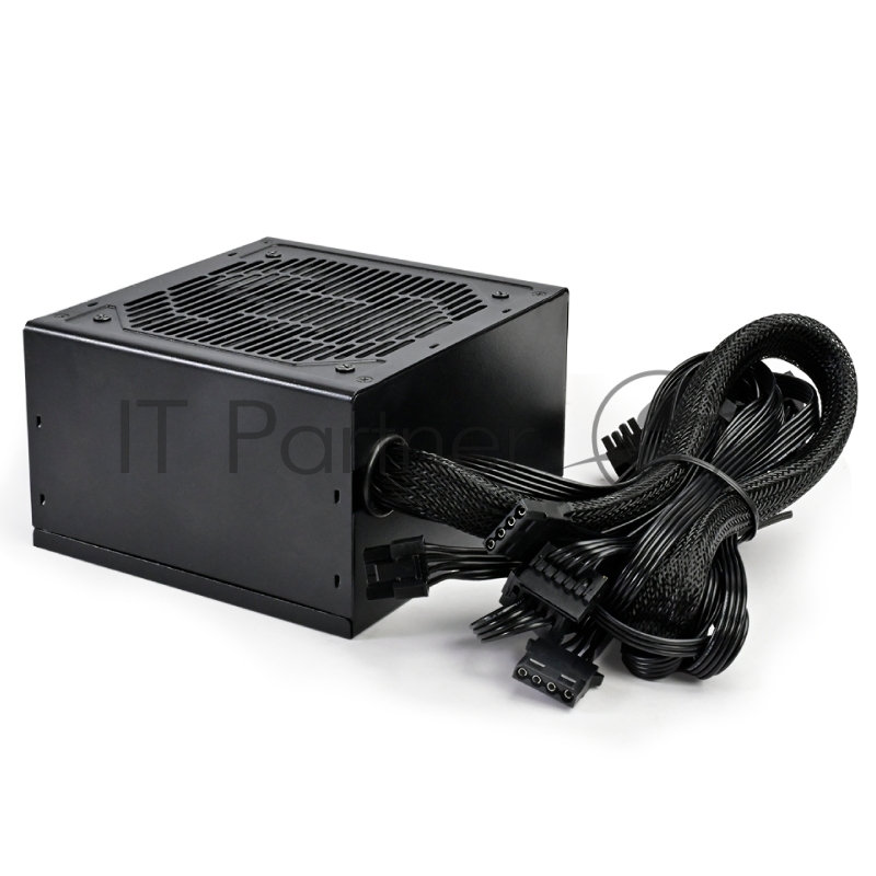 Блок питания PCCOOLER, 750W 80 PLUS (ATX, ATX 2.4, Non-modular, 1x24(20+4)pin 550мм, 1xCPU*2 8(4+4)pin 610+150мм, 3xPCIe 8(6+2)pin 510мм, 2xSATA*3+MOLEX4pin*1 450+150+150+150мм, Active, 120x120мм, 140x150x86мм, APFC, OVP, SCP, OPP (140-160%, 2ms delay))