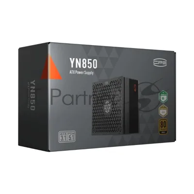 Блок питания PCCOOLER, 850W 80+ Gold (ATX, 3.1, PCIe 5.1 600W, Full modular, 1x24(20+4)pin 550мм, 2xCPU 8(4+4)pin 650мм, 3xPCIe 8(6+2)pin 500мм, 1x12V(2x6) 12+4pin 650мм, 3xSATA*3+MOLEX4pin*1 450+120+120+120мм, Active, 135x135mm, 150x150x86mm, APFC, OVP, UVP, OCP, SCP, OTP, OPP, SPD)