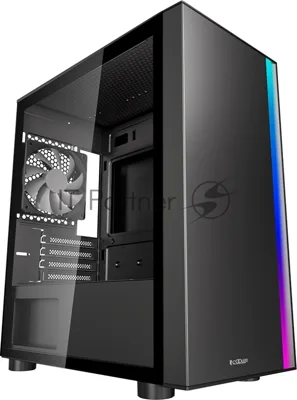 Компьютерный корпус без блока питания PCCOOLER LM300 ARGb BK, Flat Mid Tower, черный, TG, 0.45 SPCC, 1x120мм mATX, mITX 170/330/150мм 2x2.5", 2x3.5", 5xPCI 1xUSB-A 3.0, 2xUSB-A 2.0 375x205x427мм