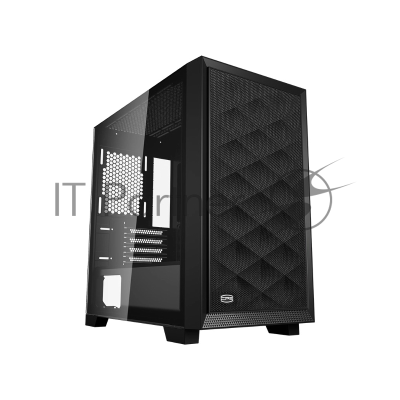 Компьютерный корпус без блока питания PCCooler C3D310 BK, Mesh Mid Tower, Black, TG, 0.6 SPCC, no fans mATX, mITX 165/350/200мм 3x2.5", 2x3.5", 4xPCI 2xUSB-A 3.0 406x220x410mm