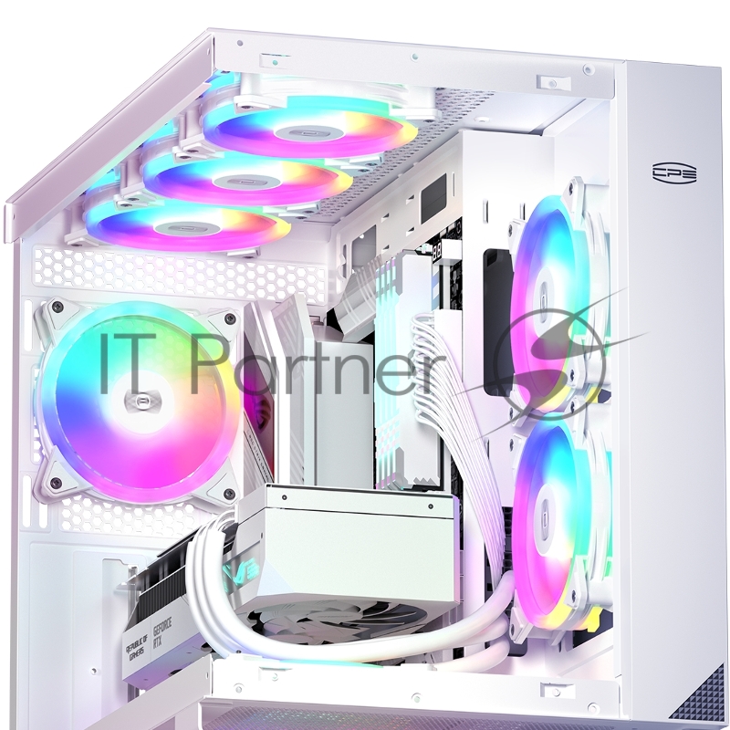 Вентилятор для корпуса PCCooler F3 T120 ARGb белый, 120 мм, 1800 об/мин, 21.6 дБ, 4 pin