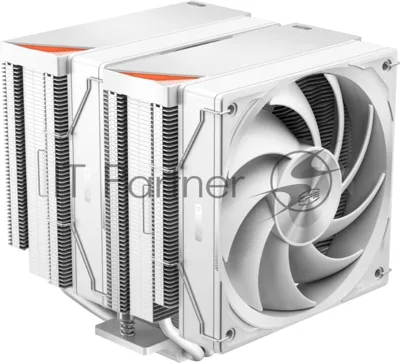 Кулер для процессора PCCooler RZ620 WH (260W, 4-pin PWM, 158мм, Al/Cu, 6x6мм, 2x120мм, 86.73CFM, 32dBA, 1800RPM, S: 1851/1700/1200/115X, AM5/AM4, белый)