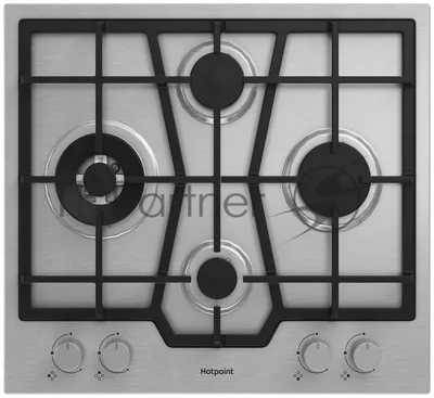 Газовая варочная поверхность Hotpoint HGMT 643 W IX, 4 конфорки, нержавеющая сталь, 9750 Вт